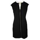 CONTEMPORARY DESIGNER Mini-robe texturée noire avec fermeture éclair métallique - Autre Marque