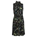Gucci Tropical Print Dress with Faux Pearls Buttons