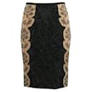 Bottega Veneta Black/Nude Pencil Skirt With Embellishments