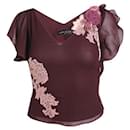 CONTEMPORARY DESIGNER Brown Top Embroidery Light Pink - Autre Marque