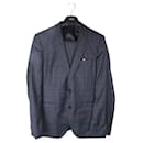 Blue Check Slim Suit - Autre Marque