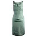 FENDI Green Linen Cut Out Dress - Fendi