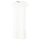Vestido recto blanco con paneles de diseñador contemporáneo - Autre Marque