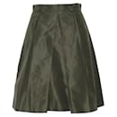 Prada Olive Green Pleated Skirt