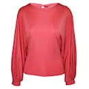 Emilio Pucci Coral Silk Blouse With Opening at the Back