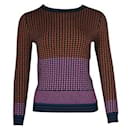 DIANE VON FURSTENBERG Suéter de lã duas cores/ Blusa - Diane Von Furstenberg