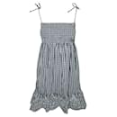 Tory Burch Checked Dress with Embroidery