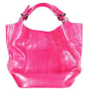 ZEITGENÖSSISCHE DESIGNER-Handtasche aus rosa Pythonleder - Autre Marque