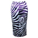 DOLCE & GABBANA Blue And Purple Zebra Skirt - Dolce & Gabbana