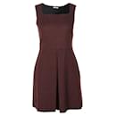 MIU MIU Brown Square Neck Sleeveless Dress - Miu Miu