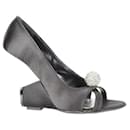 MARC JACOBS Satin and Crystal Ball Accent Heels - Marc Jacobs