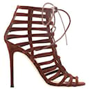 Gianvito Rossi Lace Up Caged Gladiator Heel