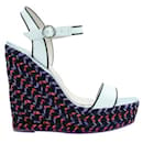 SOPHIA WEBSTER Colorful Woven Wedges with White Straps - Sophia webster