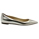 Jimmy Choo Romy Flats in pelle argento a specchio