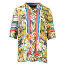Dolce & Gabbana – Kurzärmliges bedrucktes Seidenhemd