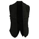 Contemporary Designer Black Layered Vest - Autre Marque