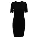 Petite robe noire en laine noire de créateur contemporain avec poches - Autre Marque