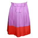 Contemporary Designer Kate Spade Purple & Orange Midi Skirt - Autre Marque