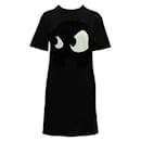 Mcq By Alexander Mcqueen Camiseta preta com estampa "Monster" Vestido preto - Autre Marque