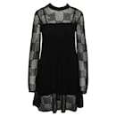 Mcq By Alexander Mcqueen Long Sleeves Black Mesh Dress - Autre Marque