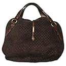 Celine Cã¨Line Vintage Brown Leather Embossed Bag - Céline