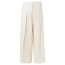 Contemporary Designer White Flared Pants - Autre Marque