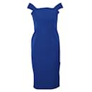 Contemporary Designer Cobalt Blue Slim Fit Dress - Autre Marque
