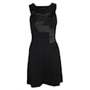 CONTEMPORARY DESIGNER Black Dress With Satin Details - Autre Marque