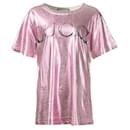 Gucci Pink Metallic Foiled Blind For Love camiseta