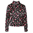 Reformation Roses Print Silky Shirt with Collar