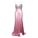 CONTEMPORARY DESIGNER Pink and Silver Sequins Maxi Dress - Autre Marque