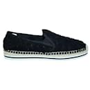 Tory Burch Black Fabric Espadrilles with Rubber Sole