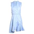 ZEITGENÖSSISCHES DESIGNER-Kleid in Pastellblau, ärmellos - Autre Marque