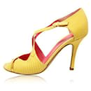 CONTEMPORARY DESIGNER Yellow Snake Skin Printed Sandals - Autre Marque