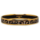 Black Hermes Narrow Enamel Bangle Costume Bracelet - Hermès