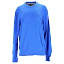 Suéter masculino Tommy Hilfiger Pima Cotton Cashmere com gola redonda em algodão azul