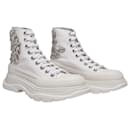 Tread Slick Low Sneakers in White Canvas - Alexander Mcqueen