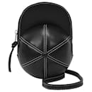 Midi Cap Bag in Black Grained Leather - JW Anderson