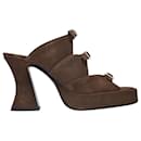 Chaka Sandals in Brown Suede Leather - By Far
