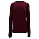 Tommy Hilfiger Mens Cable Knit Jumper in Red Cotton