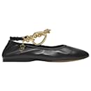 Charm Ballerina in Black Leather - JW Anderson