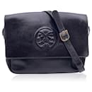 Vintage Black Leather Janus Messenger Shoulder Bag - Fendi