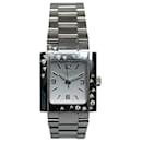 Relógio Riva em aço inoxidável com quartzo prateado Dior
