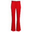 Emilio Pucci Boot-Cut Trousers in Red Viscose