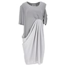 Acne Studios Asymmetric Draped Dress in Grey Polyester