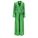 Temperley London Long Sleeve Jumpsuit in Green Acetate