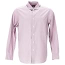 Ermenegildo Zegna Check Shirt in Purple Cotton