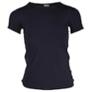 Jil Sander Short Sleeve T-Shirt in Navy Polyester