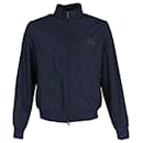 Burberry Brit Zipped Rain Jacket in Navy Blue Polyester