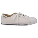 Palm Angels Square Low Vulcanized Sneakers in White Canvas - Off White